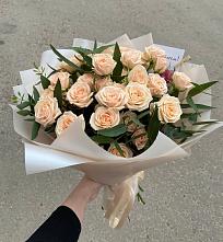 Букет Кремовые розы Латте в Нижнее Хорошово