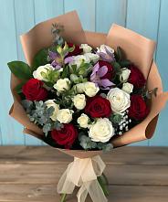 Букет цветов из:  Розы и Альстромерии в Нижнее Хорошово