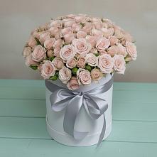 Цветочная композиция из Розы в шляпной коробке в Нижнее Хорошово