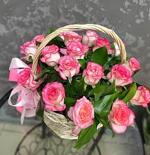 Цветочная композиция из Розы в корзине #REPLACE_PRED# Нижнее Хорошово