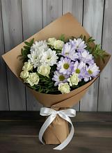 Букет цветов из:  Хризантемы и Розы в Нижнее Хорошово