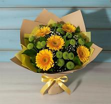Букет цветов из:  Герберы и Хризантемы в Нижнее Хорошово