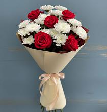 Букет цветов из:  Розы и Хризантемы в Нижнее Хорошово