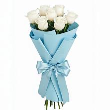 Букет 7 белых роз Проуд в Нижнее Хорошово