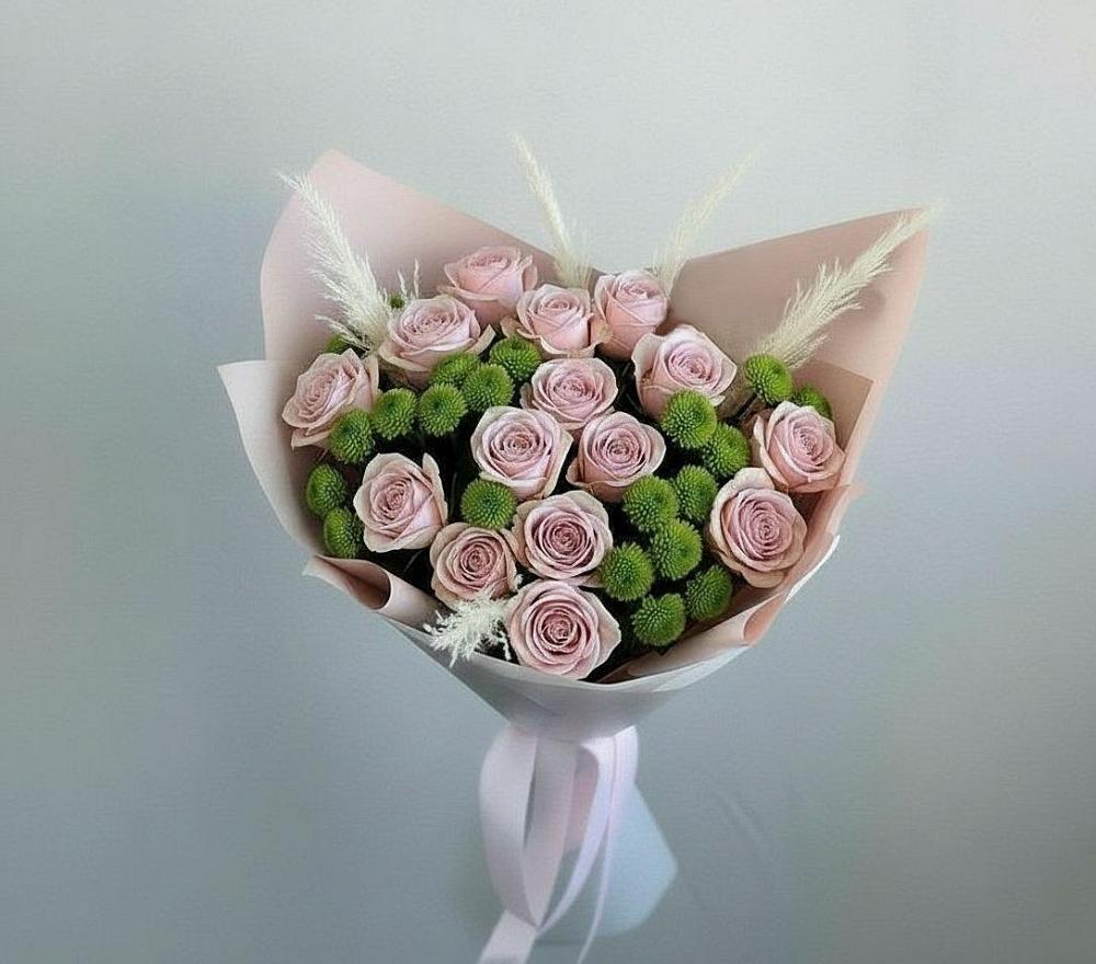 Букет цветов из: Розы и Хризантемы в Нижнее Хорошово