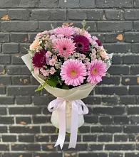 Букет цветов из:  Герберы и Хризантемы в Нижнее Хорошово