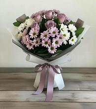 Букет цветов из:  Хризантемы и Розы в Нижнее Хорошово