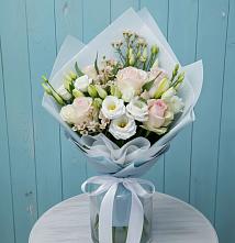 Букет цветов из:  Розы и Лизиантусы в Нижнее Хорошово