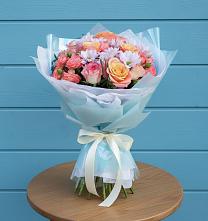 Букет цветов из:  Хризантемы и Розы в Нижнее Хорошово