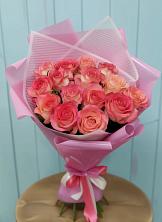 Букет 15 Розовых роз Равель в Нижнее Хорошово