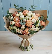 Букет цветов из:  Альстромерии и Розы в Нижнее Хорошово